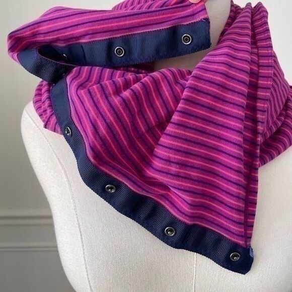 Lululemon Vinyasa Scarf Rizzy Stripe Regal Plum Hero Blue Rulu - Picture 1 of 6